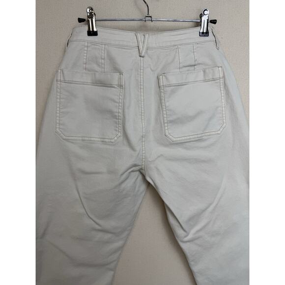 LOFT Size 6 28 Cream Natural The Girlfriend Denim Jeans Utility Classic Autumn - Picture 10 of 14